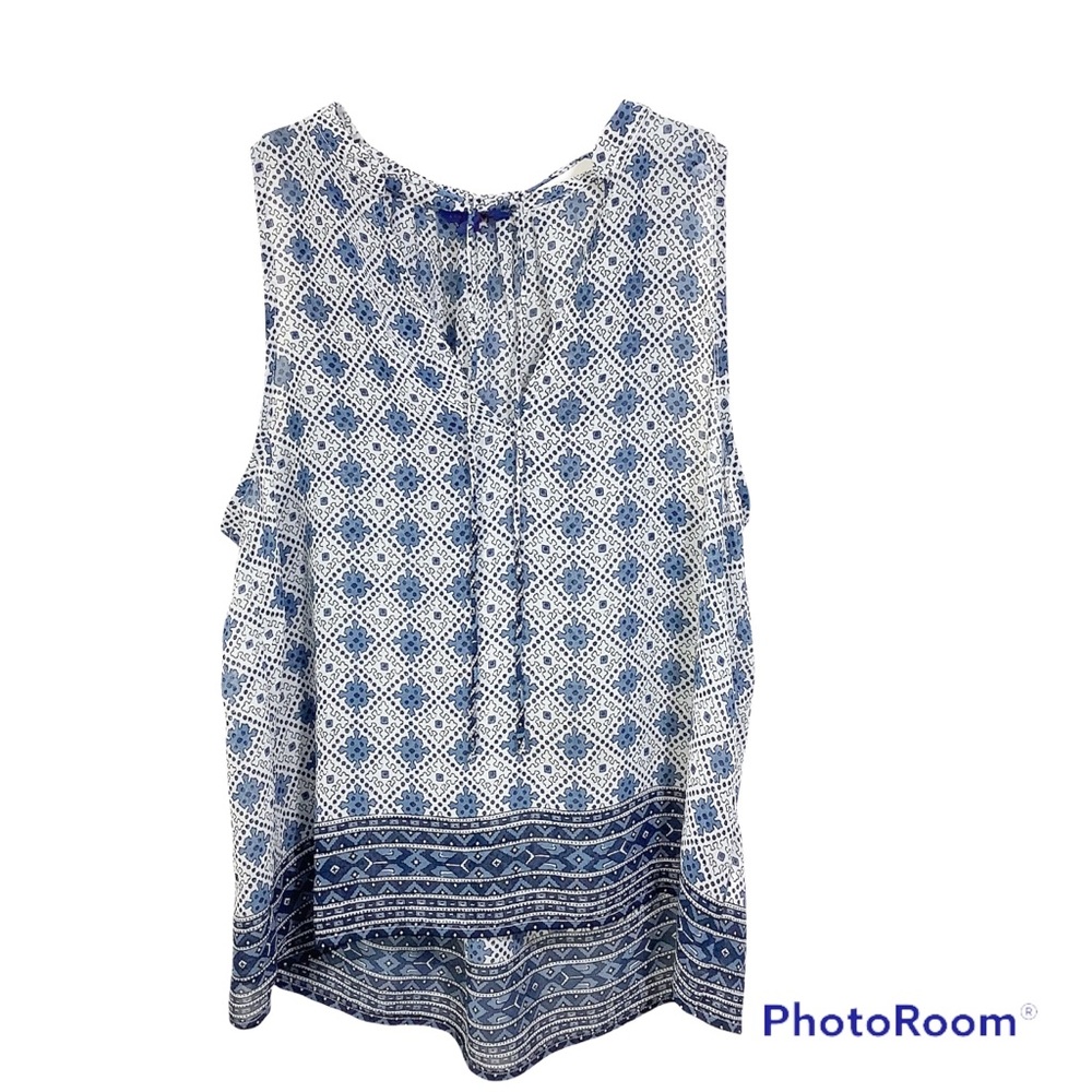 AEROPOSTALE Womens Size Small Blue Sleeveless Boho Hi Low Tank Top Shirt